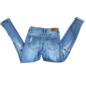 Resfeber LA Collection Boyfriend Skinny Fit Womens 2 Lowrise Distressed Light